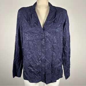 Aritzia Babaton Power blouse blue womens Medium